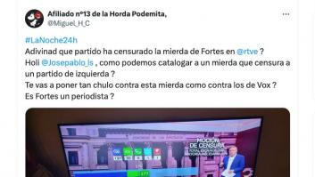 Llaman al programa de Xabier Fortes por este gráfico "la mierda de Fortes" y él responde con mucha elegancia
