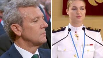 Le hacen un primer plano al presidente de la Xunta cuando Leonor suelta esta frase sobre Galicia y... es mejor verlo