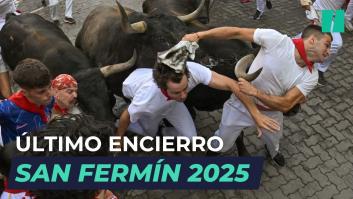 Terminan los Sanfermines: Así ha sido el último encierro con los toros Miura