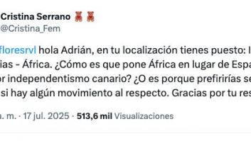 Le preguntan por qué pone a Tenerife en África y no en España y su respuesta es un jaque mate: seis palabras y una foto