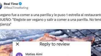 Un vegano va a un asador, se queja y la respuesta del dueño tiene bailando a medio mundo