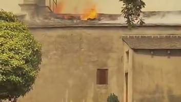 Arde la iglesia de Fervenza en O Barco por el incendio de Ourense