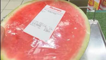 Pesa media sandía cortada en Alcampo y el precio desata la polémica