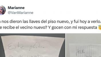 Se muda a un piso en Barcelona, unos vecinos le dejan esta nota en su puerta y su respuesta es un 10 en civismo