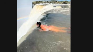 Sube un vídeo jugándose la vida en unas cataratas de Zambia y solo verlo pone los pelos de punta