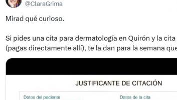 Compara las citas para dermatología en Quirón con poliza y sin ella y la conclusión es clara