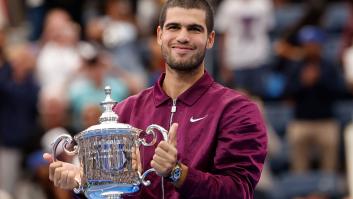 Alcaraz cumple su promesa y cambia otra vez de 'look' tras ganar el US Open: "Estamos locos"