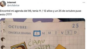 Encuentra su agenda 13 años después y lo que ve apuntado en ella es oro: despierta la nostalgia de muchos