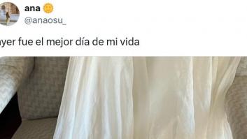 Solo una foto del bajo de su vestido basta para saber que ha sido el mejor día de su vida