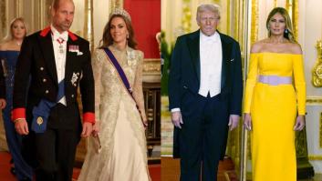 Kate Middleton deslumbra a Trump en la cena de gala y Melania se acuerda de Isabel II