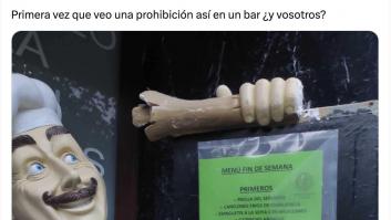 El polémico cartel a la entrada de un bar: "Primera vez que veo una prohibición así"