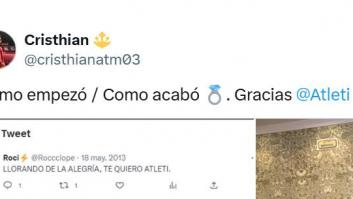 Del timeline a Neptuno, y de Neptuno al altar: la pasión por el Atlético de Madrid acaba en boda