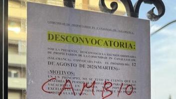 Se viene moción de censura en la comunidad: ojo al recado al presidente para la próxima junta de vecinos