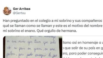 Preguntan en el colegio por el motivo de sus nombres y un niño pone la piel de gallina al decir el suyo