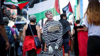 Las manifestaciones propalestinas en Nueva York tras el discurso de Netanyahu, en imágenes