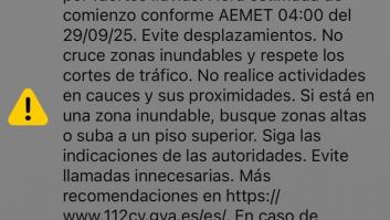 La Generalitat Valenciana y Cataluña envían con antelación un mensaje Es Alert a los móviles ante la alerta roja por lluvias