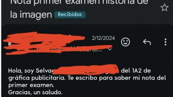 Le pregunta al profesor por su nota del examen: no le da el número pero deja este comentario insuperable