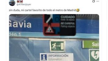 A primera vista es de risa, pero este cartel que hay en el metro de Madrid es mucho más importante de lo que parece
