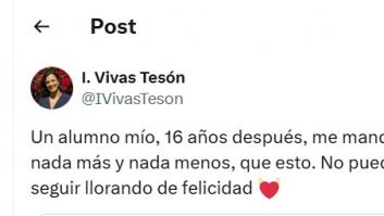 Un alumno se acuerda de su profesora 16 años después y le manda un correo para enmarcarlo y exponerlo