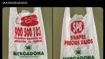 Se encuentra una bolsa de Mercadona antigua y el lema que pone abre el debate: "He encontrado una reliquia"