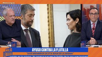 Ayuso dice que había miembros de ETA en la Flotilla y Javier Aroca no se puede contener