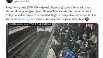 El consejero del Metro de Madrid defiende su gestión con este tuit: el truco es tan evidente que se lo dicen al momento