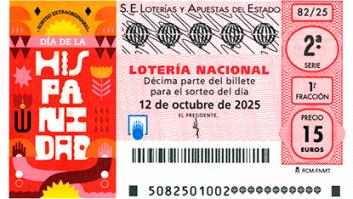 Premios del Sorteo Extraordinario del Día de la Hispanidad 2025 de Lotería Nacional