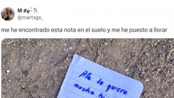 Encuentra en la calle esta nota que le había escrito una madre a su hijo y emociona a media España