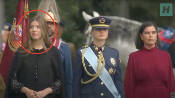 Las cámaras captan lo que ha hecho la infanta Sofía justo tras el himno de España: la derecha lo está usando contra Sánchez