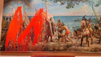 Un experto en patrimonio analiza los daños del cuadro vandalizado del Museo Naval y ojo a su conclusión