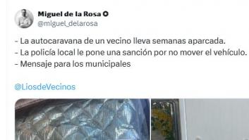 La policía pone una sanción al dueño de una caravana por no moverla en semanas: la respuesta del propietario no tarda en llegar