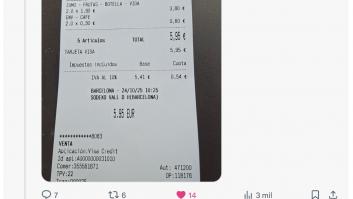 Se indigna por el cobro que le han hecho en la cafetería del hospital Vall d'Hebron de Barcelona y hasta FACUA interviene