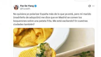Crea un gran revuelo con este tuit sobre los madrileños y los boquerones sobre patatas: un detalle, el causante del problema