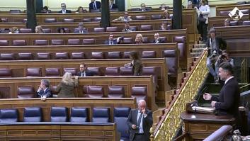 Rufián va a comparecer en el Congreso, ve la bancada de Vox y PP vacía y deja una frase para esculpir en piedra