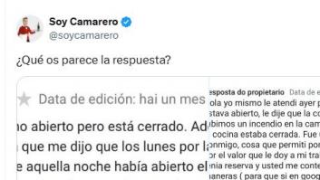 Deja una reseña llamando al dueño de un restaurante "mentiroso" y su respuesta es toda una lección