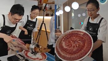 Un cortador de jamón español revela lo que llegan a pagar por su trabajo en China: "Mañana mismo todos estarían en Barajas cogiendo un vuelo"