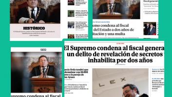 Las portadas de la prensa nacional sobre la condena al fiscal general del Estado, Álvaro García Ortiz