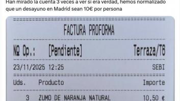 Unos sevillanos desayunan en Madrid y flipan con los precios: "Han mirado la cuenta 3 veces a ver si era verdad"
