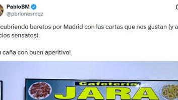 Va a este bar de Madrid y el cartel con la tabla de precios no puede ser más clásico: hay un detalle que lo hace casi irrepetible