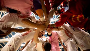 La selección española hace piña antes de uno de sus partidos en el Mundial VIRTUS