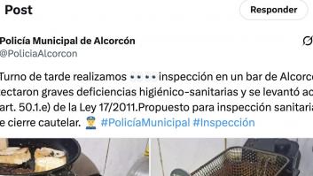 La Policía de Alcorcón inspecciona un bar por "graves deficiencias higiénico-sanitarias" y la gente no da crédito a lo que hay en la freidora