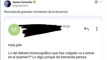 Envía un correo a un profesor llamándole "jefe" y la respuesta que le da es para hacerle Doctor Honoris Causa