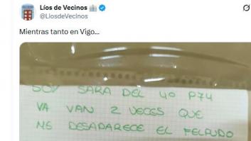 Roban por segunda vez el felpudo a una vecina de Vigo y esta se ve obligada a poner un cartel que es pura educación