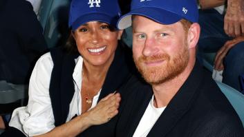 El príncipe Harry y Meghan Markle en un partido de béisbol entre los Toronto Blue Jays y Los Angeles Dodgers