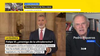 Pedro Piqueras solo necesita una palabra para describir el discurso de Felipe VI