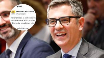 Bolaños se ve obligado a tirar de "hemeroteca navideña" tras la que se ha liado con este tuit felicitando la Navidad