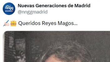 El tuit de Nuevas Generaciones del PP de Madrid.