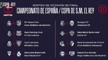 El Madrid visitará Albacete, el Barça al Racing y el Atlético viajará a La Coruña: estos son todos los partidos de octavos de Copa del Rey