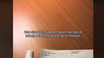 Deja esta nota a las limpiadoras del hotel donde se ha hospedado y provoca una avalancha de comentarios