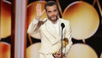 Wagner Moura, al recoger el Globo de Oro a Mejor actor en una película dramática por 'El agente secreto' este 11 de enero.